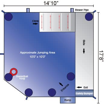 Backyard Castle Combo layout and dimensions